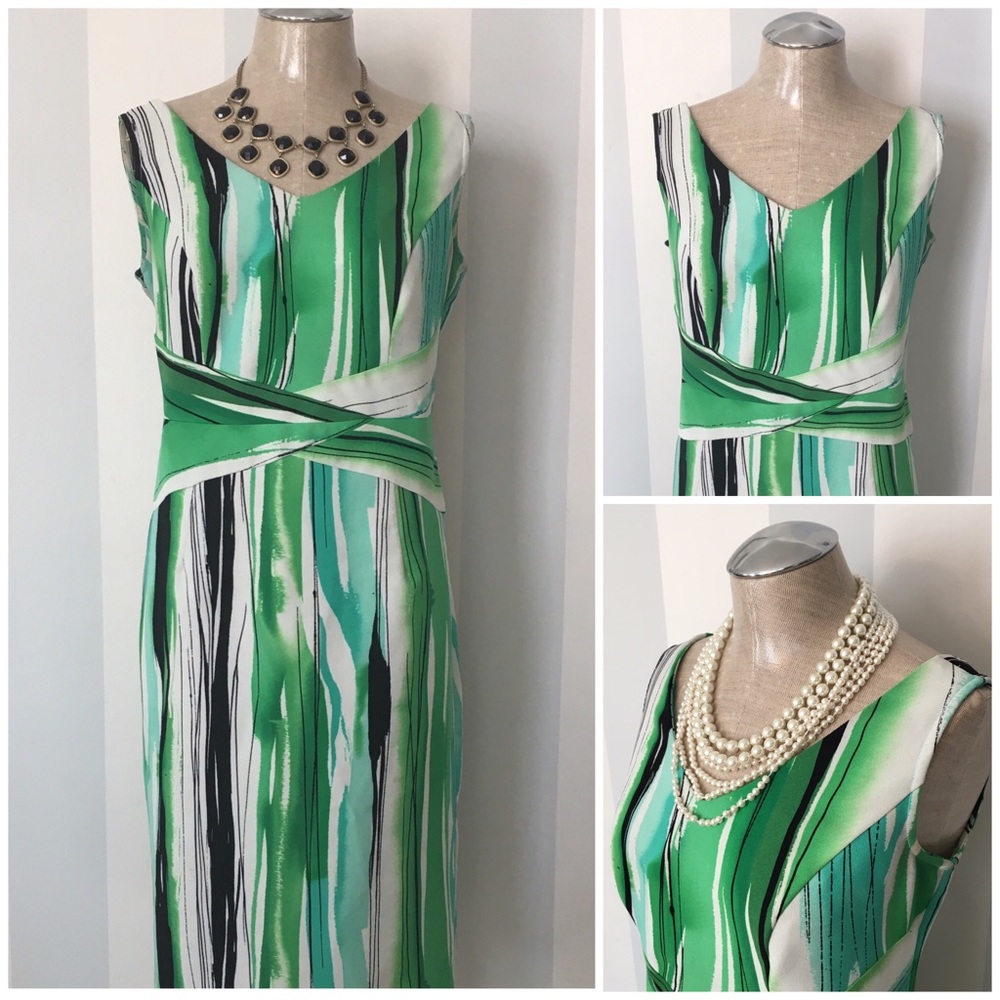 Green and Black Dress